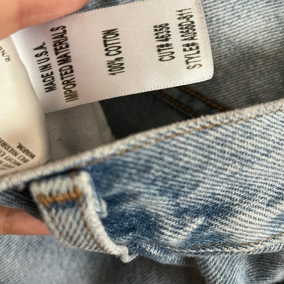 Agolde Light Blue Straight Leg Jeans - Picture 11 of 12